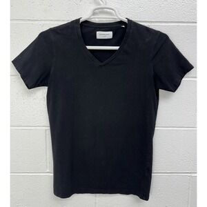 Lindbergh White T-Shirt Black V-neck Solid Essential / Men's Small